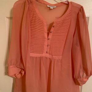 Banana Republic sheer peach tunic
